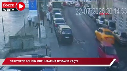 Sarıyer'de polisin 'Dur' ihtarına uymayıp kaçtı