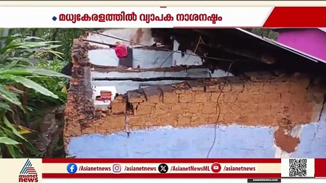 മധ്യകേരളത്തിൽ മഴക്കെടുതി രൂക്ഷം; പലയിടങ്ങളിലും വെള്ളക്കെട്ട് ; ഗതാഗതം തടസ്സപ്പെട്ടു