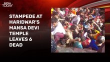 Pichhe jao: Video shows crowd being warned at Mansa Devi Temple before stampede