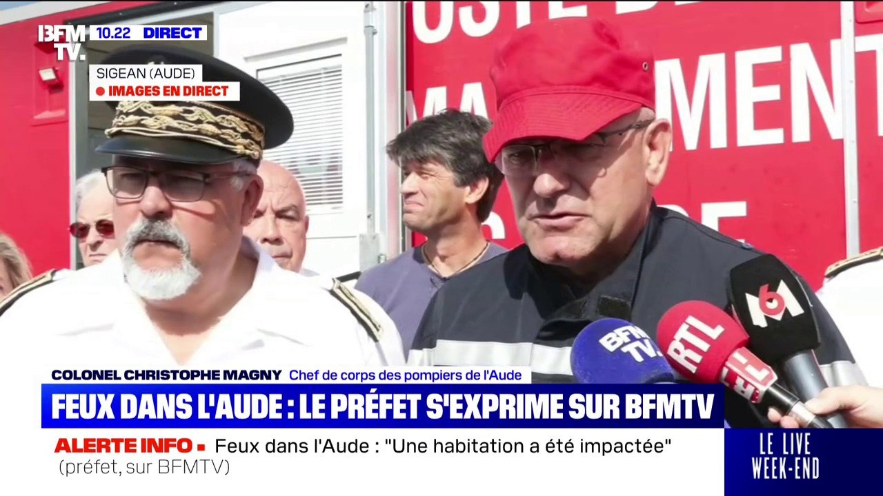 Incendie dans l'Aude: "À l'heure où on se parle, on est sur une évolution favorable", assure le chef de corps des pompiers de l'Aude