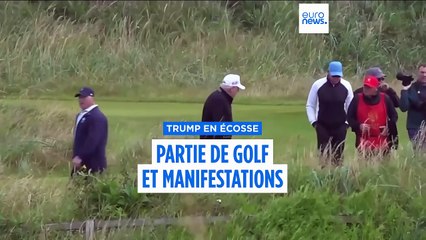 Séjour de Donald Trump en Écosse : partie de golf et manifestations