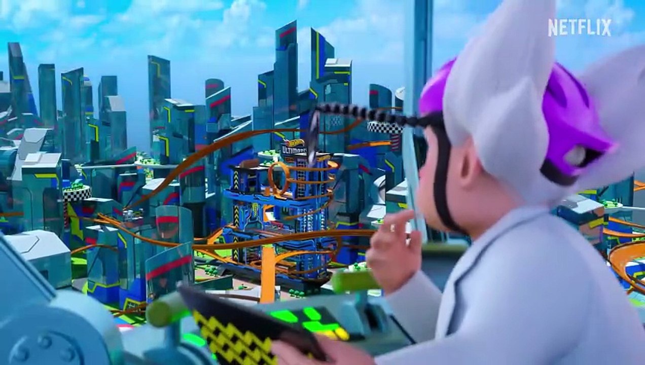 Racers VS Runaway T-Rex Transporter! 🦖 Hot Wheels Let's Race _ Netflix Jr