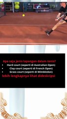 Apa saja jenis lapangan dalam tenis