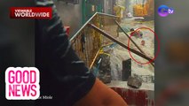 Batang inanod ng baha papuntang manhole, ligtas na! | Good News