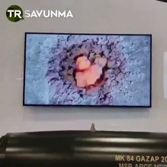 Türkiye'nin en güçlü konvansiyonel uçak Bombası GAZAP sahneye çıktı