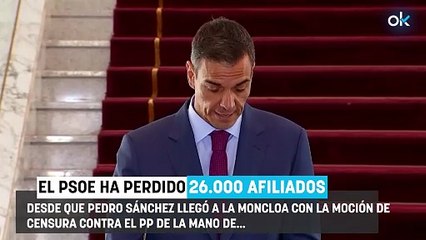 El PSOE ha perdido 26.000 afiliados desde que Sánchez llegó al poder y la fuga arrecia con la corrupción