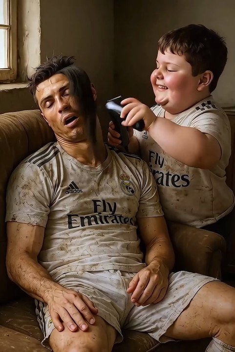 RONALDO GETS TEASED FOR LOSING HIS HAIR… BUT HIS SON’S HILARIOUS REACTION WILL HAVE YOU LAUGHING 😂💇‍♂️💔