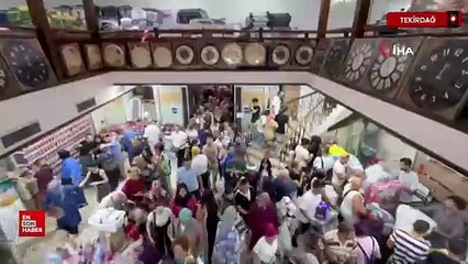 Tekirdağ’da indirim izdihamı: Yeni açılan mağazada yoğunluk