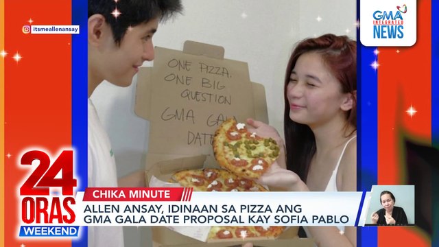Allen Ansay, idinaan sa pizza ang GMA Gala Date proposal kay Sofia Pablo | 24 Oras Weekend