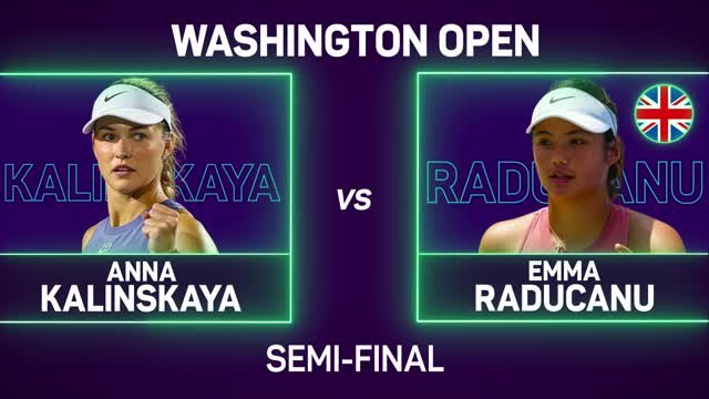 Raducanu bows out in Washington as Kalinskaya advances to the final