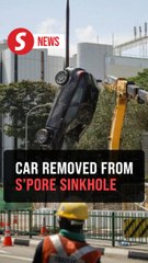 Car that fell into Singapore sinkhole removed, road remains closed