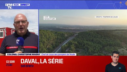 "Près de 600 sapeurs-pompiers encore engagés" pour surveiller l'incendie dans l'Aude