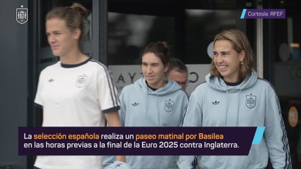 La SELECCIÓN ESPAÑOLA pasea por BASILEA en la previa de la FINAL de CHAMPIONS