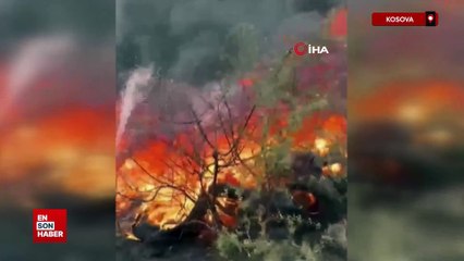 Kosova'da orman yangını: Mehmetçik yangına müdahale etti