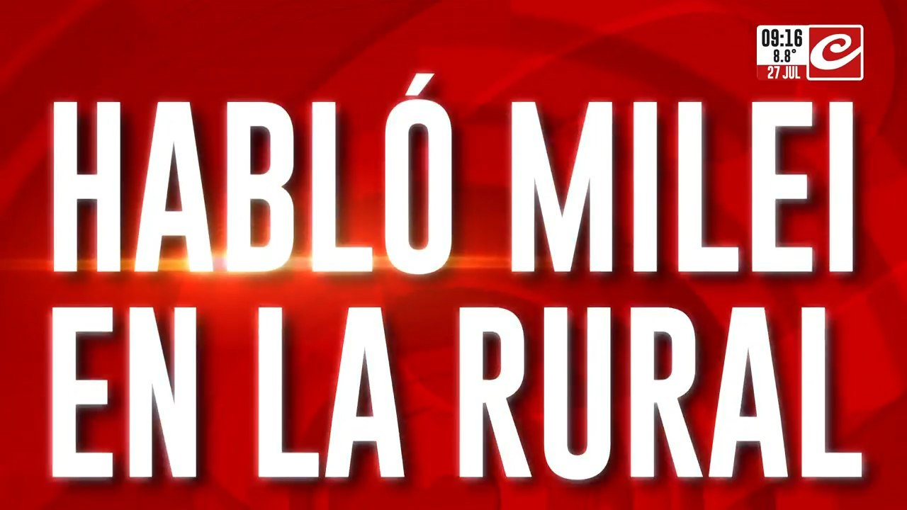 Milei en La Rural: baja “permanente” de retenciones al campo