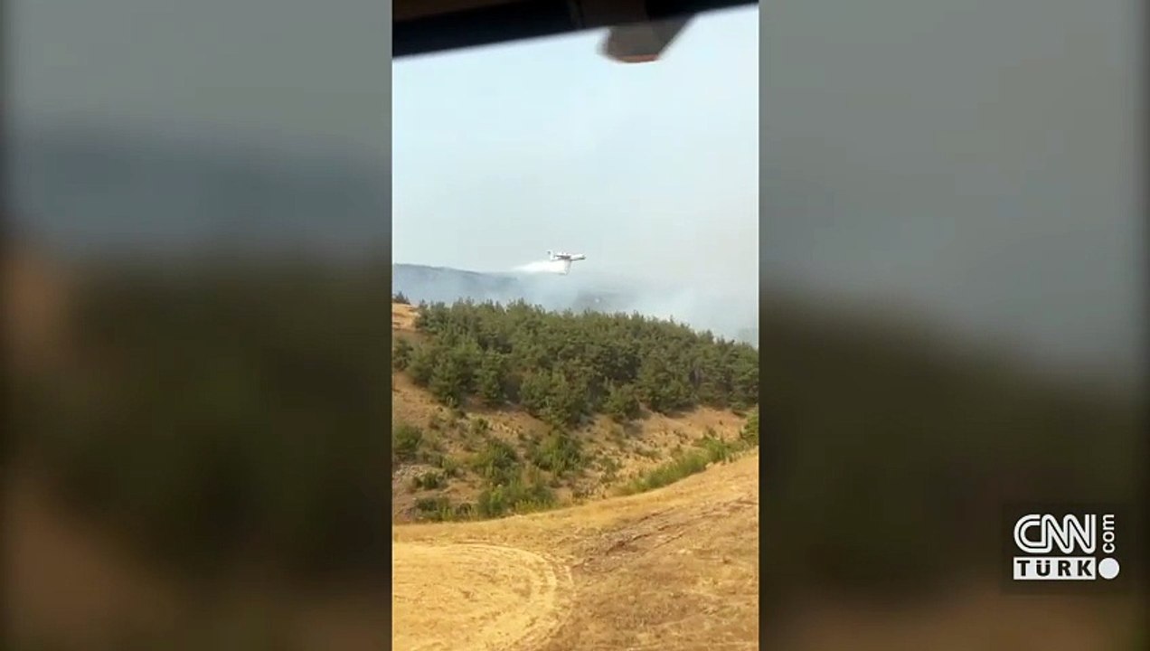Bursa’daki orman yangınına havadan müdahale ediliyor