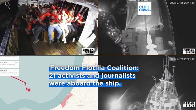 Israel intercepts Gaza-bound activist ship carrying humanitarian aid