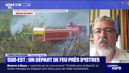 Incendie dans l'Aude: "Le feu est désormais fixé", affirme Christian Pouget, préfet de l'Aude