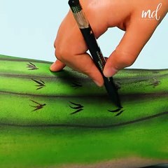 Stepping into a world of 3D illusions, one leg at a time! 🦵🎨