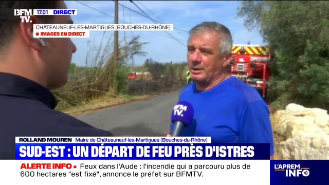 Incendie à Châteauneuf-les-Martigues (13): Le feu est maitrisé , indique le maire de la commune