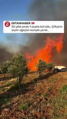 30 yıllık emek 1 saatte kül oldu