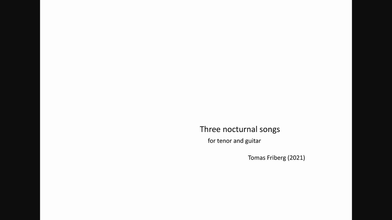 Three nocturnal songs