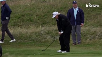 Trump joue au golf sur son parcours de Turnberry en Ecosse