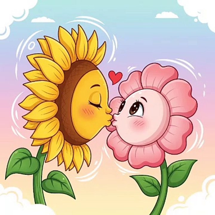 O Girasol e a Flor Rosa
