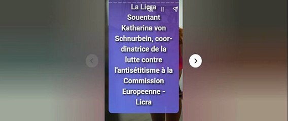 La Licra Souentant Katharina von Schnurbein, coordinatrice de la lutte contre l'antisétitisme à la Commission Europeenne - Licra