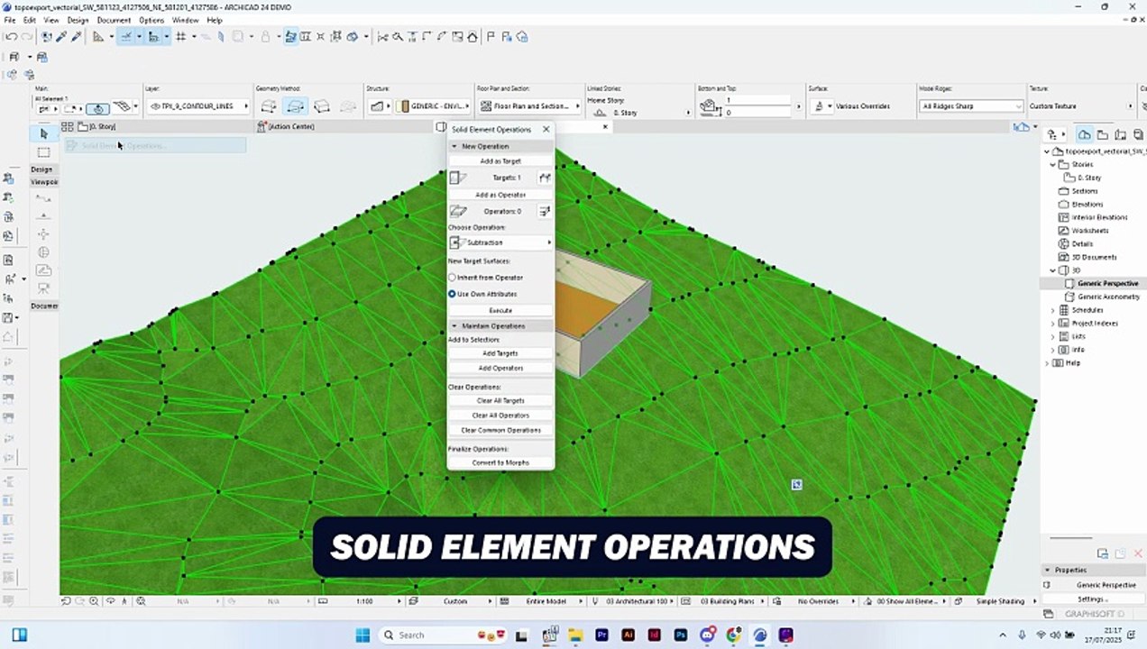 Archicad - Insert a Building into a 3D Terrain (Accurate Site Integration)