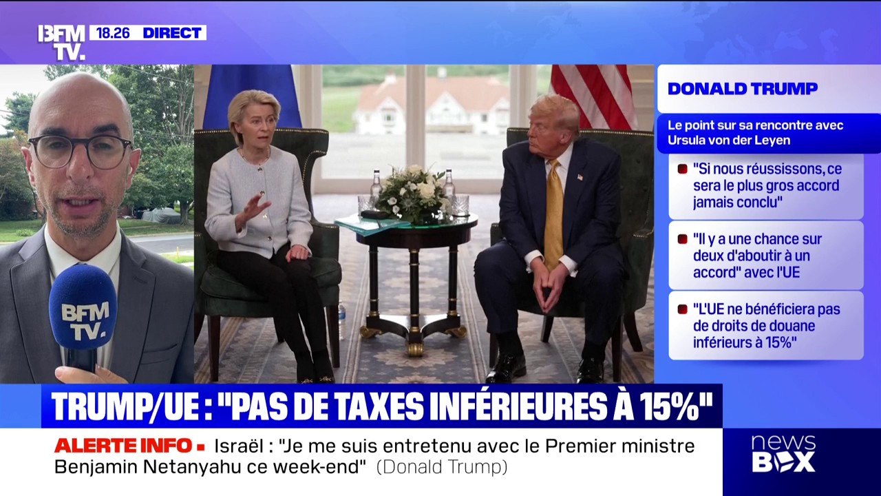 Donald Trump et Ursula Von der Leyen tentent d'arracher un accord douanier en Écosse