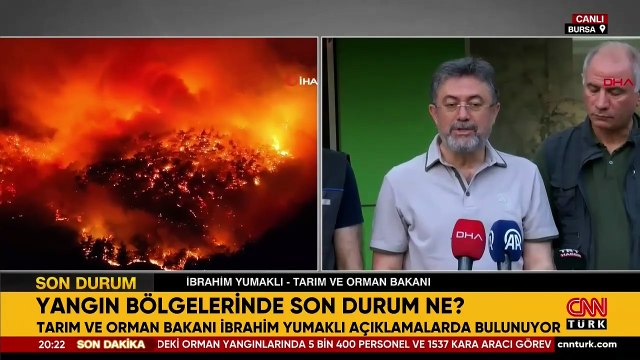 Bakan Yumaklı, orman yangınlarındaki son durumu açıkladı