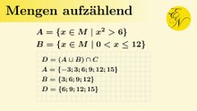 Mengenverknüpfungen in aufzählender Form