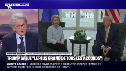 Accord UE-États-Unis: "C'est la volonté du président des États-Unis d'imposer au monde entier sa vision", estime Thierry Breton, ancien commissaire européen au marché intérieur