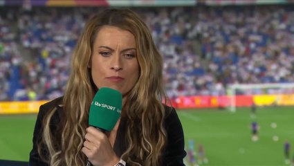 Karen Carney fights back tears over women’s football backlash at Euro 2025 final