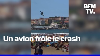 Un avion de chasse frôle le crash lors d'un meeting aérien en Espagne