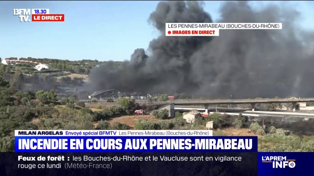 Incendie aux Pennes-Mirabeau: au moins quatre Canadair et un hélicoptère bombardier d'eau mobilisés dans les Bouches-du-Rhône
