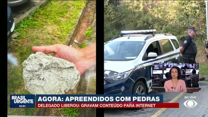 Homens são apreendidos com pedras