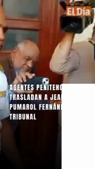 Agentes penitenciarios trasladan a Jean Andrés Pumarol Fernández al tribunal