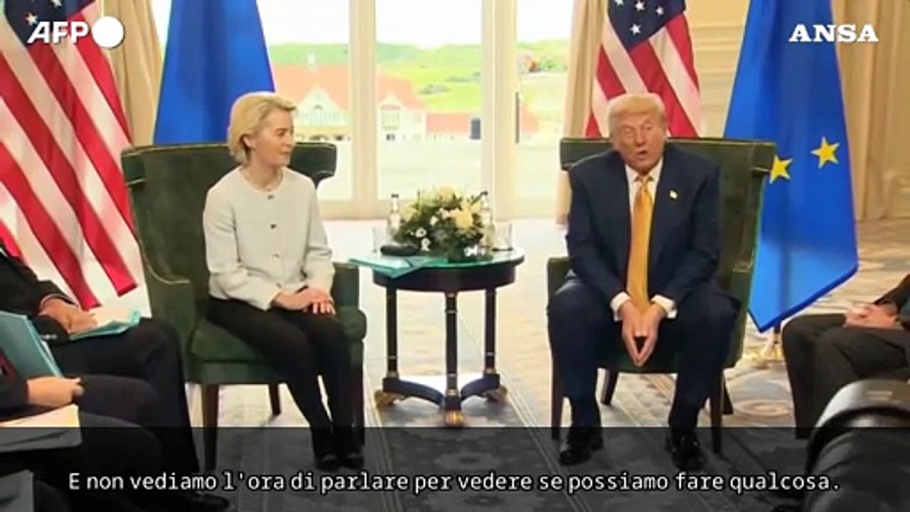 Incontro Trump e von der Leyen per sbloccare la crisi commerciale Usa-Ue