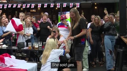 England fan proposes after Euros triumph