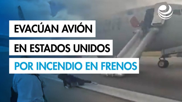 Evacúan un avión de pasajeros de American Airlines en Estados Unidos por incendio en frenos