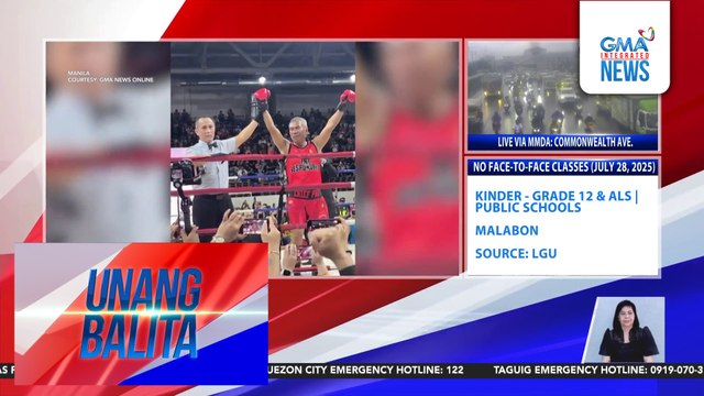 PNP Chief Torre III, winner by default sa boxing match nila ni Davao City Acting Mayor Baste Duterte na hindi dumalo | Unang Balita