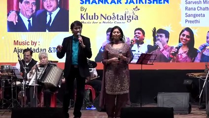 aaja sanam madhur chaandni mein hum / rana chattarji & Sangeeta live.___Rana_C.(480p)