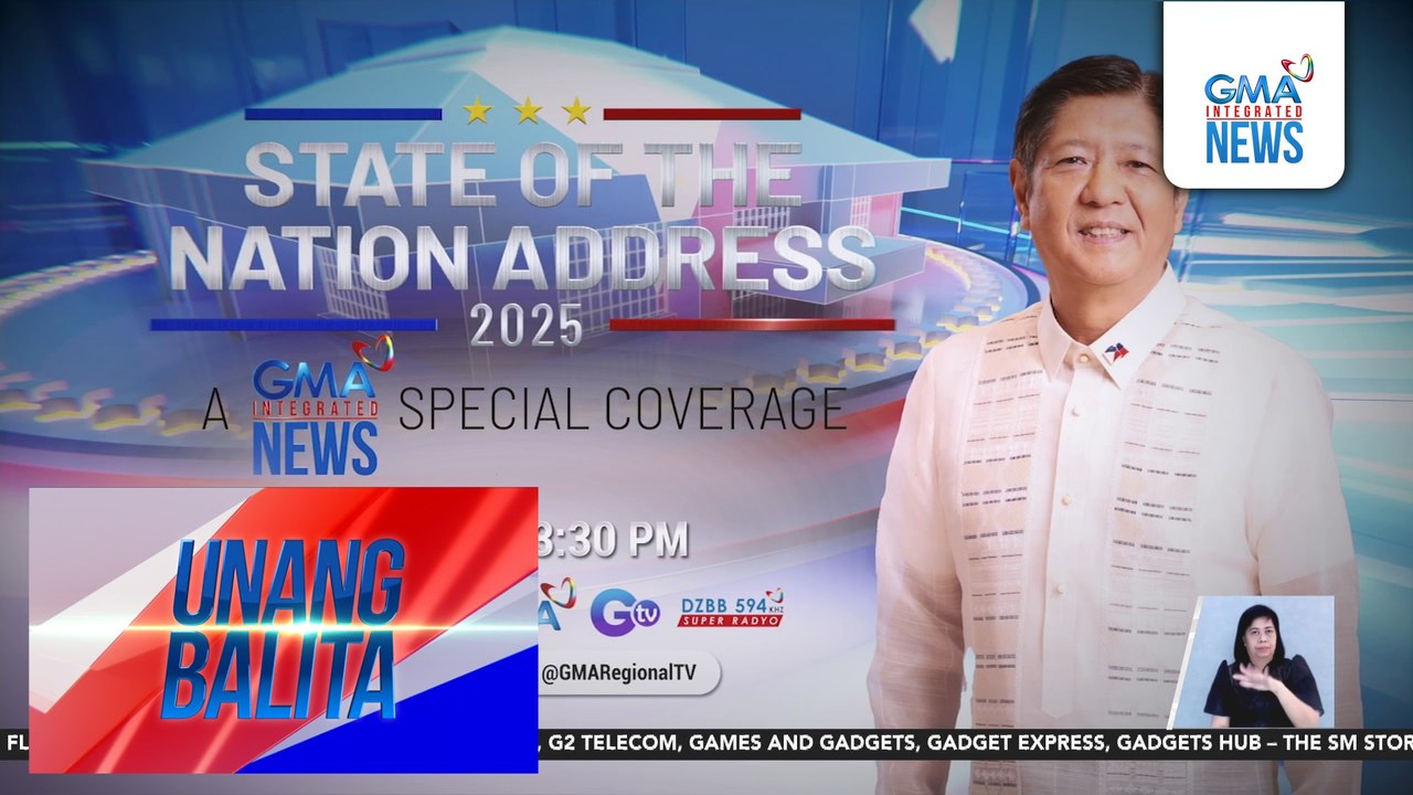 GMA Integrated News Special Coverage sa ikaapat na SONA ni PBBM, mapapanood sa GMA at GTV mamayang 3:30 PM | Unang Balita