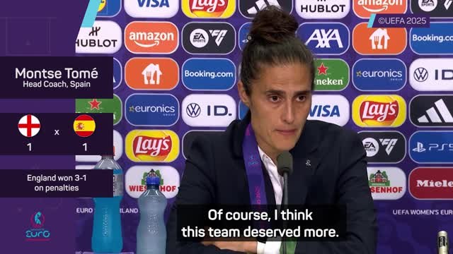 Spain 'deserved more' in Euros final - Tome