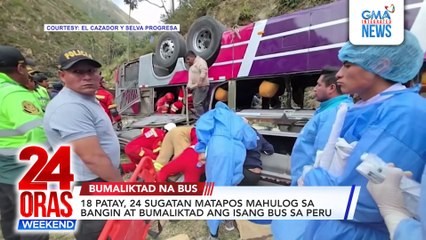 Online Exclusive: 18 patay, 24 sugatan matapos mahulog sa bangin at bumaliktad ang isang bus sa Peru