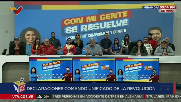 Comando Unificado de la Revolución Bolivariana ofrece declaraciones sobre la jornada electoral 27J