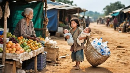 Mom died, Dad had dementia. Only at 5, she had to collect trash to live, and life will reward her!