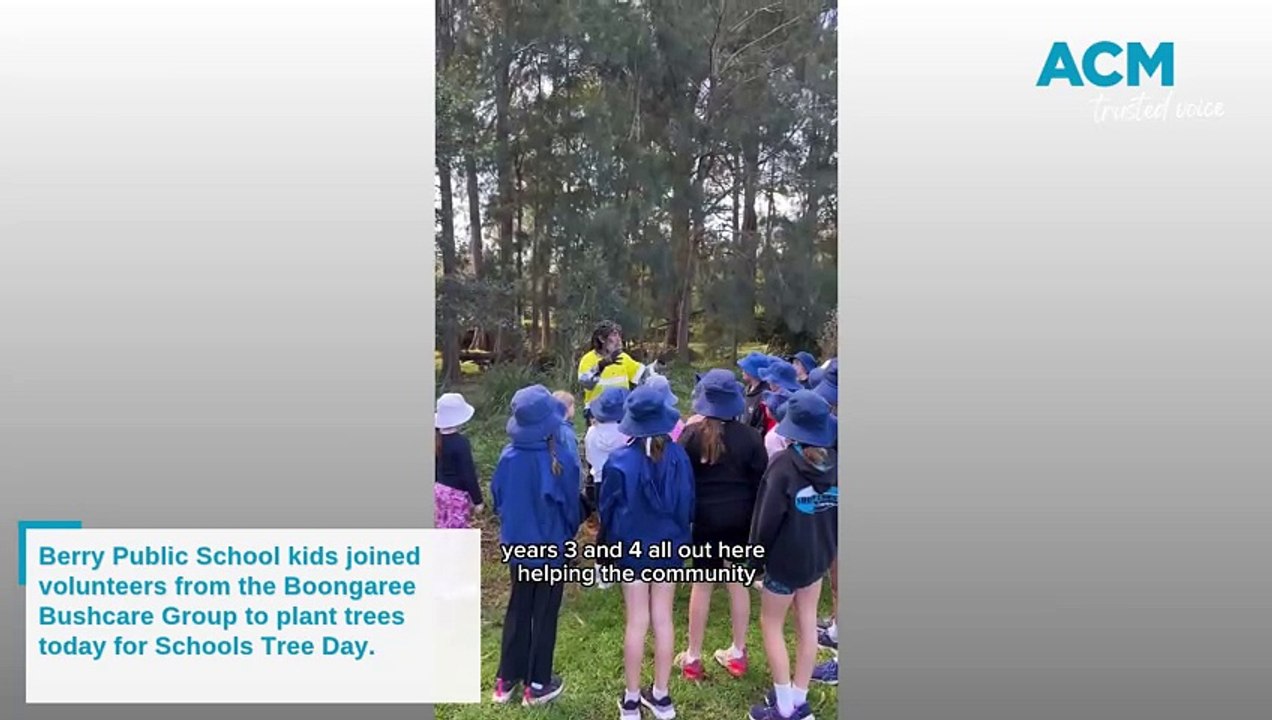 Berry Public School planting trees for School Tree Day